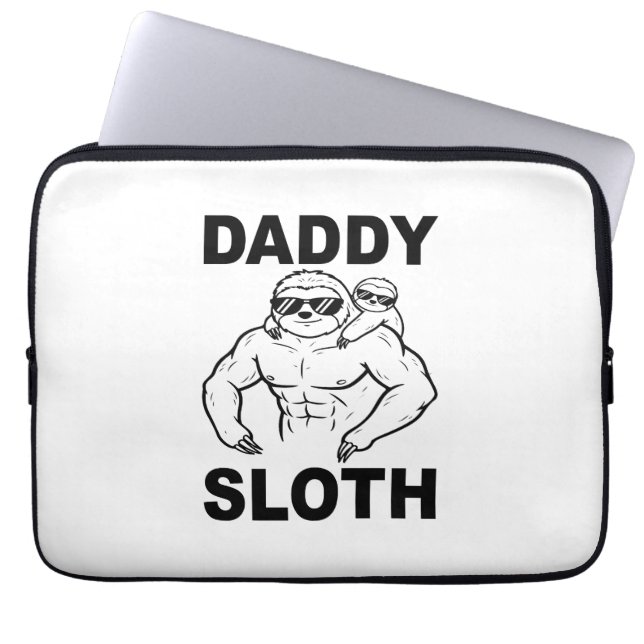 Papa Sloth Laptop Sleeve (Voorkant)