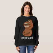 Papa Sloth Lazy Sloths Dier Vaderdag Trui (Voorkant volledig)