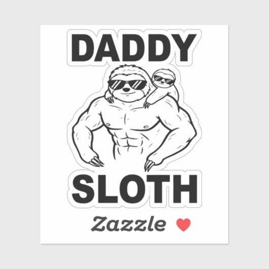 Papa Sloth Sticker (Vel)