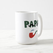 Papa snor funny fathers day  koffiemok (Voorkant rechts)