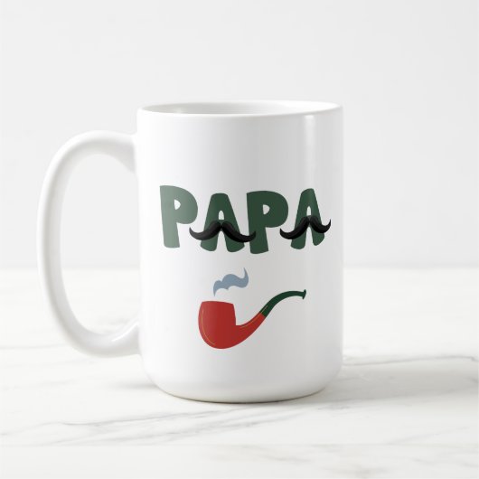 Papa snor funny fathers day  koffiemok (Links)