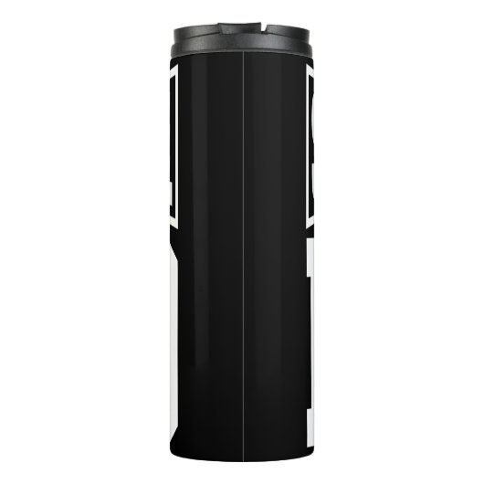 Papa Softbal Fan Graphic Thermosbeker (Achterkant)