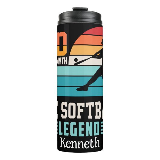 Papa Softbal Legend Graphic Thermosbeker (Voorkant)
