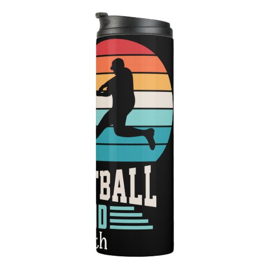 Papa Softbal Legend Graphic Thermosbeker (Geroteerd rechts)