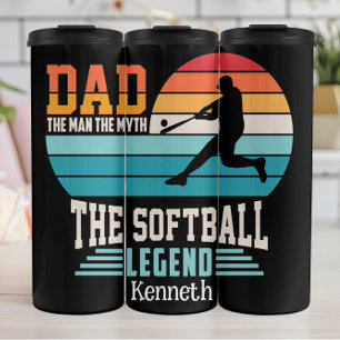Papa Softbal Legend Graphic Thermosbeker