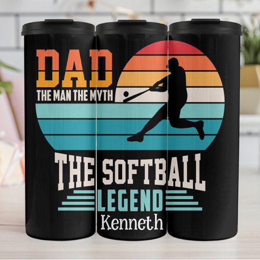 Papa Softbal Legend Graphic Thermosbeker