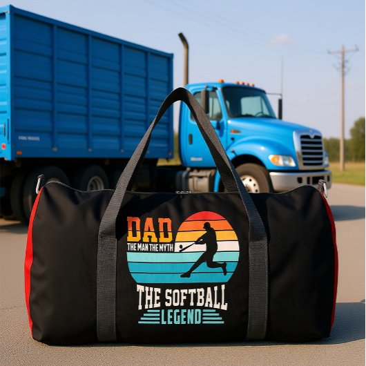 Papa Softbal Legende Retro Zonsondergang Plunjezak