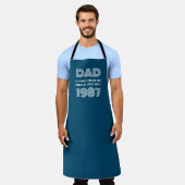 Papa Speciaal Jaar Grill Master BBQ Blauwgroen Bla Schort (Gedragen)