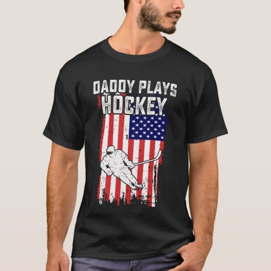Papa speelt hockey, hockey vader t-shirt (Voorkant)