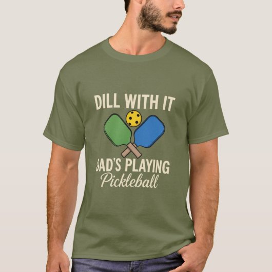 Papa speelt Pickleball T-shirt (Voorkant)