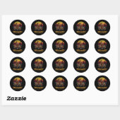 Papa squatch als een papa manier meer squatchy gra ronde sticker (Vel)