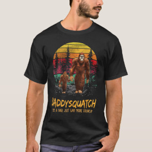 Papa Squatch Als een Papa Veel meer Squatchy Retro T-shirt