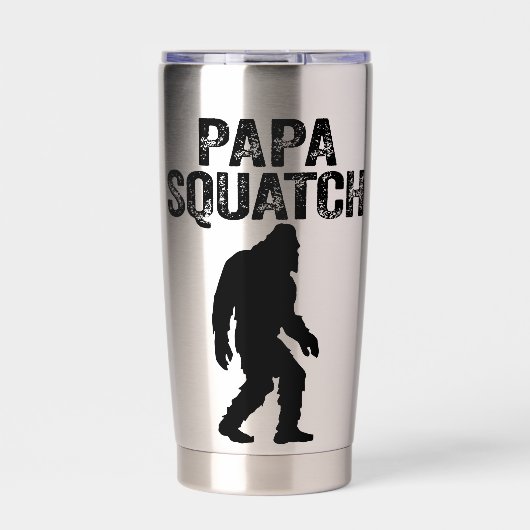 Papa Squatch Funny Bigfoot - Father's Day Gift Geïsoleerde Drinkbeker (Voorkant)
