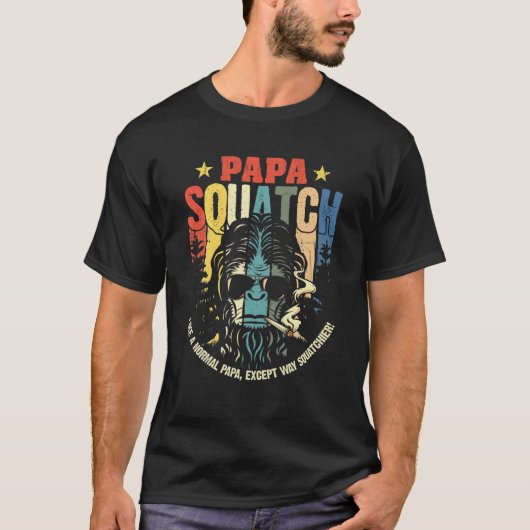 Papa Squatch Funny Bigfoot Sasquatch Fathers Day G T-shirt (Voorkant)