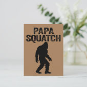 Papa Squatch Funny Bigfoot - Vaderdag Gift Briefkaart (Staand voorkant)