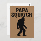 Papa Squatch Funny Bigfoot - Vaderdag Gift Briefkaart (Voorkant / Achterkant)
