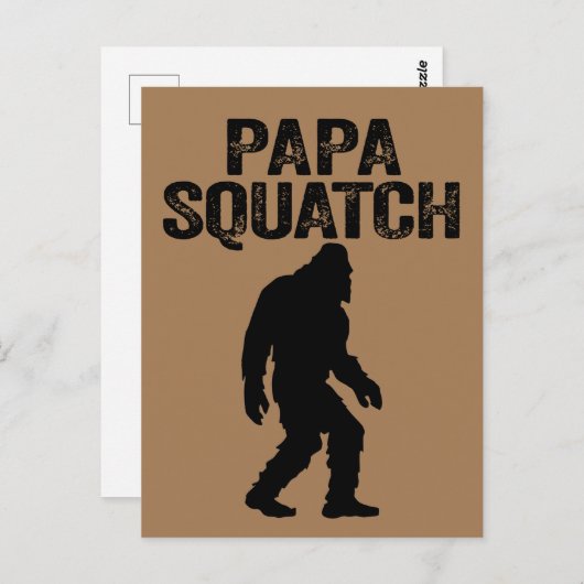 Papa Squatch Funny Bigfoot - Vaderdag Gift Briefkaart (Voorkant / Achterkant)