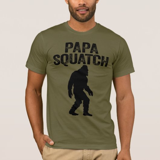 Papa Squatch Funny Bigfoot - Vaderdag Gift T-shirt (Voorkant)