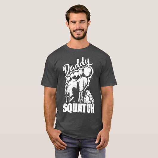 Papa Squatch Papa Bigfoot Sasquatch Vaders Dag T-shirt (Voorkant volledig)