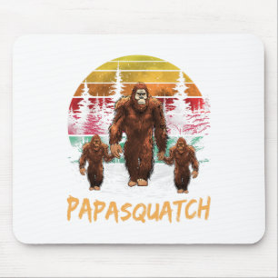 Papa Squatch Retro Bigfoot Papa Sasquatch Yeti Fat Muismat