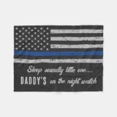 Papa staat op de nachtpolitie Baby Fleece Deken (Voorkant (Horizontaal))