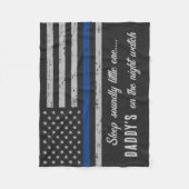 Papa staat op de nachtpolitie Baby Fleece Deken (Voorkant)