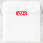 Papa Stamp Ronde Sticker (Tas)