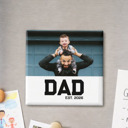 Papa Stelde Aanpasbare Jaar Vaderdag In Magneet