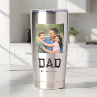 Papa Stelde Foto Moderne Typografie Nieuwe Papa Geïsoleerde Drinkbeker
