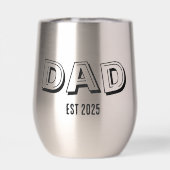 Papa Stelde Geschenk Moderne Typografie Vaderdag (Achterkant)