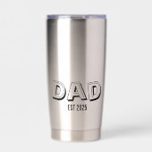 Papa Stelde Geschenk Moderne Typografie Vaderdag Geïsoleerde Drinkbeker (Voorkant)