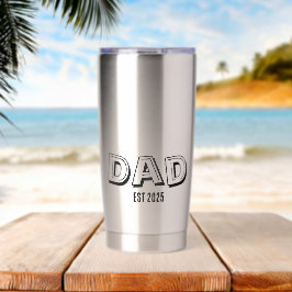 Papa Stelde Geschenk Moderne Typografie Vaderdag Geïsoleerde Drinkbeker