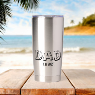 Papa Stelde Geschenk Moderne Typografie Vaderdag Geïsoleerde Drinkbeker