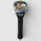 Papa Stelde Moderne Script Foto Op Golfheadcover (Voorkant)