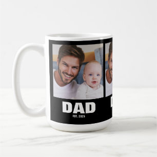 Papa Stelde Vet Zwart 3 Foto Op Koffiemok