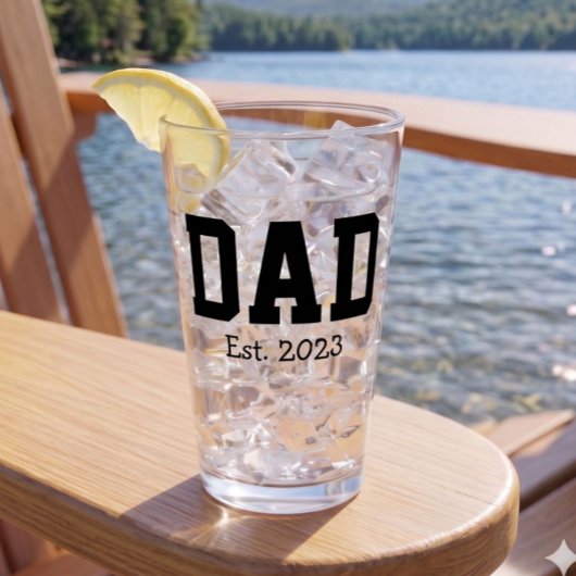 Papa Stelde Vet Zwart Tekst Wit Glas