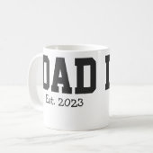 Papa Stelde Vet Zwart Tekst Wit Koffiemok (Voorkant links)