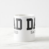 Papa Stelde Vet Zwart Tekst Wit Koffiemok (Center)
