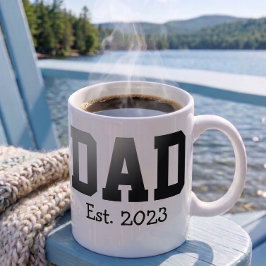 Papa Stelde Vet Zwart Tekst Wit Koffiemok