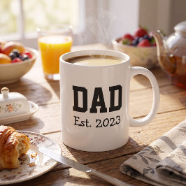 Papa Stelde Vet Zwart Tekst Wit Koffiemok