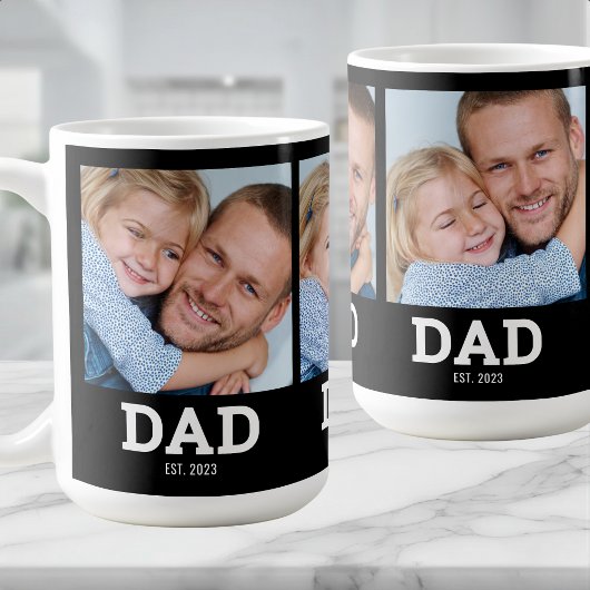 Papa Stelde Zwarte 3 Foto Op Koffiemok