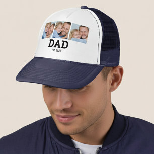 Papa Stelde Zwarte 3 Foto Opgemaakt Trucker Pet