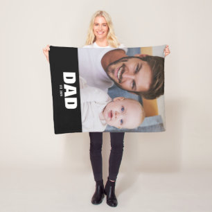 Papa Stelde Zwarte Moderne Krachtige Foto Op Fleece Deken