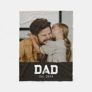 Papa Stelde Zwarte Moderne Krachtige Foto Op Fleece Deken