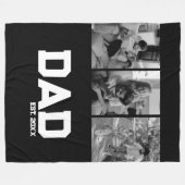 Papa Stichtte 3 Foto Zwart & Wit Jaar Fleece Deken (Voorkant (Horizontaal))