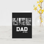 Papa Stichtte 5 Foto Zwart & Wit Jaar Kaart (Gele Bloem)