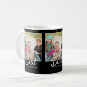 Papa Stichtte Zwarte 3 Foto Koffiemok (Voorkant links)