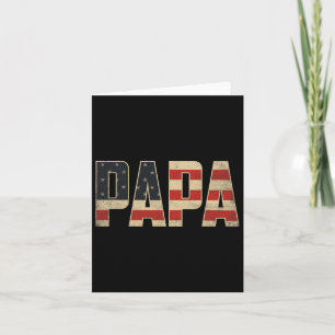 Papa Stoere Patriottische Amerikaanse Vlag Vaderda Kaart