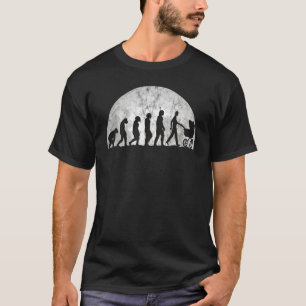 Papa Stroller Evolution of Man Baby Carriage Fath T-shirt