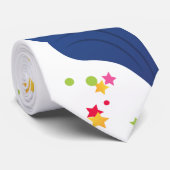 Papa stropdas blauwe kleur (Opgerold)